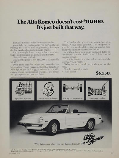 Alfa Romeo Spider Veloce. 1974 Alfa Romeo Spider Veloce