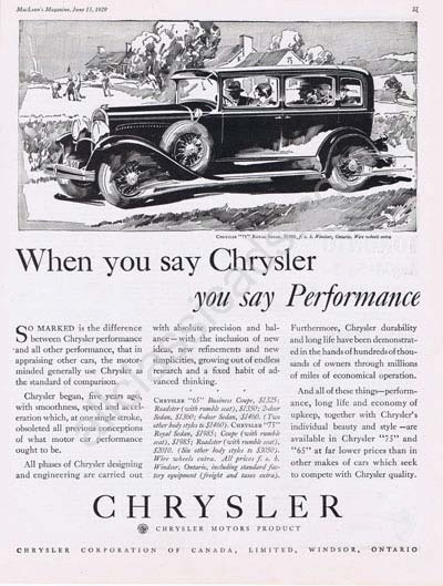 1929 Chrysler "75" Royal 4-Door Sedan