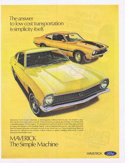 1971 Ford Pinto 2 color ad