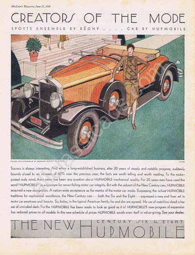 1929 Hupmobile Six and Eight Ad1