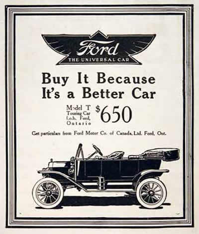 Cost of ford automobile in the 1920s #2